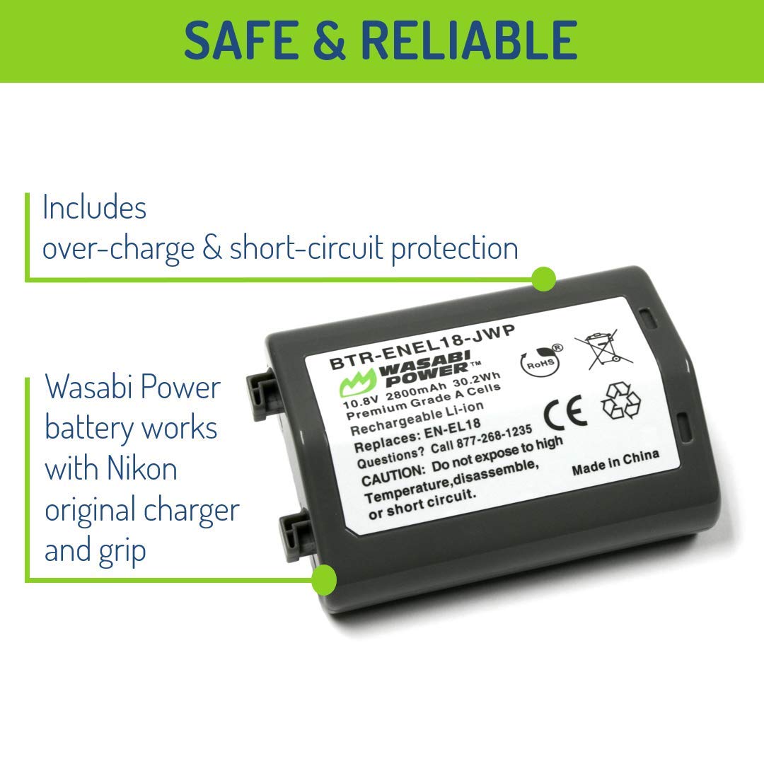 Amazon.com : Wasabi Power Battery for Nikon EN-EL18, EN-EL18a, EN